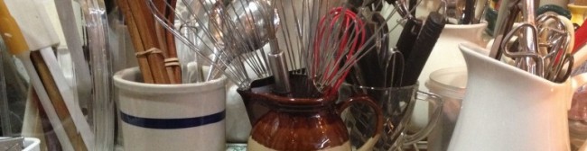 Donated utensils at Anney’s Closet Donated utensils at Anney’s Closet